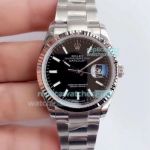 EW Factory 1:1 Replica Rolex Datejust Black Dial SS 36MM Men's Watch